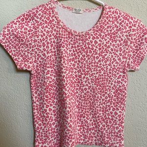 brandy melville cheetah pink top